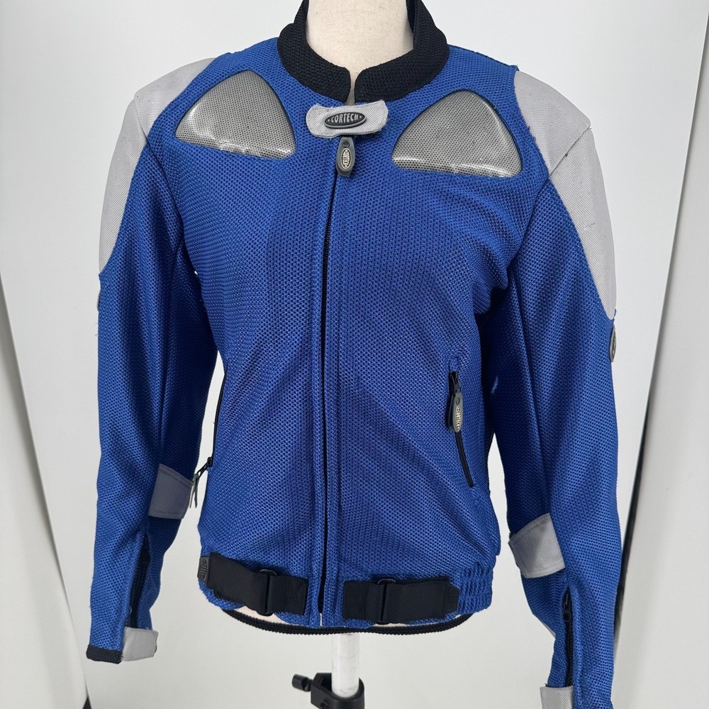 Cortech GX Air Tour Master Motorcycle Jacket WOMENS Blue Full Zip Padded SIZE M